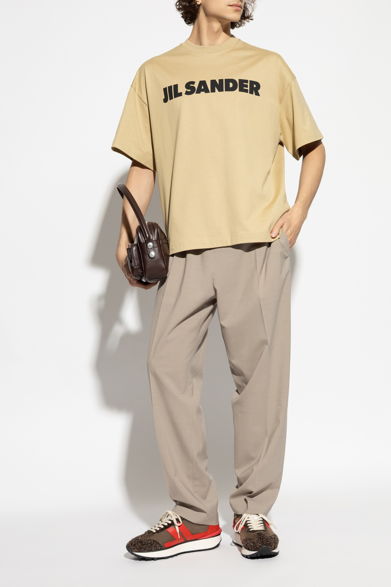 Beige T-shirt with logo JIL SANDER - Vitkac GB